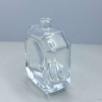 50ml De Luxe Plat carré clair Cristal Personnaliser Huile Parfum Bouteilles 15mm Vide Bouteille De Parfum Vide