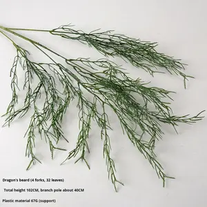 Plantas <span class=keywords><strong>de</strong></span> hojas <span class=keywords><strong>de</strong></span> espárragos artificiales para boda, decoración <span class=keywords><strong>de</strong></span> estilo forestal, flores, plantas verdes para Arreglo <span class=keywords><strong>de</strong></span> suelo - Product Image 5