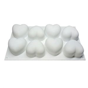 Molde de Silicona con 8 Cavidades en Forma de Corazón para Hornear Chocolate, Jabón, Pudín, Gelatina, Dulces, Galletas, Helados y Pasteles - Product Image 2