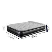 Matelas gonflable en PVC certifié pour l'exportation transfrontalière avec pompe électrique intégrée, gonflage/dégonflage à une touche, idéal pour l'extérieur