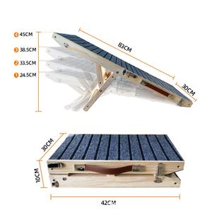 Rampe pour <span class=keywords><strong>chien</strong></span> pour <span class=keywords><strong>voiture</strong></span>, pliable, portable, rampe pour animaux de compagnie, rangement <span class=keywords><strong>à</strong></span> <span class=keywords><strong>bord</strong></span>, marches pour chiot, réglable, en bois massif, pour les voyages - Product Image 2