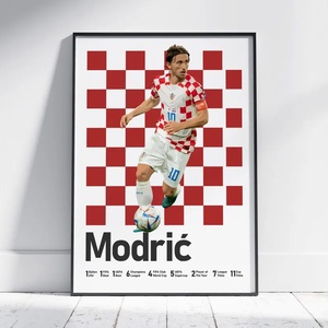 โปสเตอร์ภาพพิมพ์บนผ้าใบติดผนังนักฟุตบอล 9 คน, โรนัลโด้, เมสซี่, อิบราฮิโมวิช, เอ็มบัปเป้, ฮาลันด์, เลวานดอฟสกี้, เนย์มาร์, รามอส, โมดริช - Product Image 3