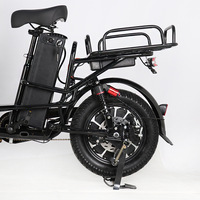 Bicicleta Eléctrica de Carga de Alta Velocidad con Neumáticos de 16x3 Pulgadas, Doble Suspensión, Frenos, Acero al Carbono, Motor sin Escobillas, Batería de 30AH, 60km+ de Autonomía