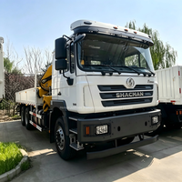 Camion-grue Shacman F3000 12 tonnes à bras pliant 6x4 Euro 2 avec moteur Weichai, hauteur de levage de 25 m et télécommande