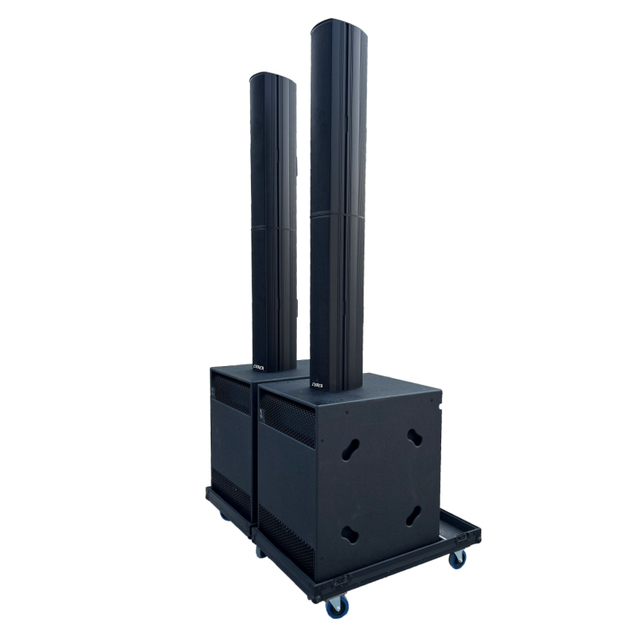 Single 18" Active Neodymium Subwoofer Column Speaker Set Waterproof Portable Outdoor Event PA System