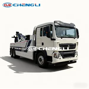 Vente directe d'usine, camion de dépannage lourd Howo 6x4, capacité de remorquage de 80 tonnes, avec télécommande sans fil, véhicule de sauvetage routier - Product Image 4
