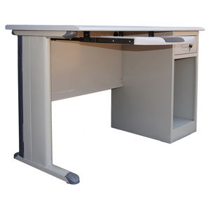 Meuble de bureau moderne à piédestal unique Modulat acier et bois bureau d'ordinateur fer bureau debout en bois pour usage domestique - Product Image 2