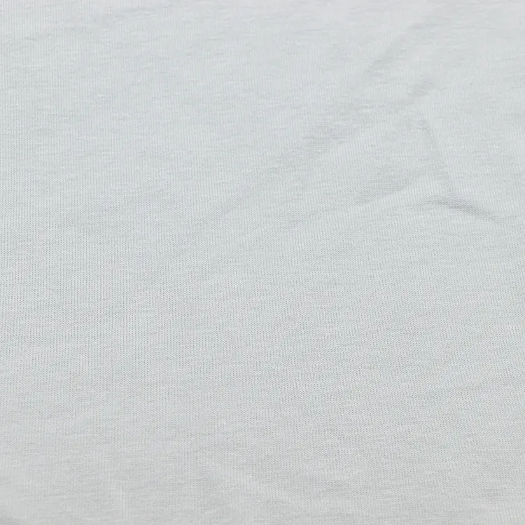 Özel pamuklu kumaş 170-180GSM % 96% pamuk T-Shirt iç çamaşırı için % 4% Spandex nefes streç tek Jersey kumaş