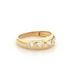 Anillos de Diamantes de 0.67ct con Certificación de Quilates, Chapados en Rodio, Diseño Minimalista de Alta Gama, 14k, Lujosos, con Forma de Corazón - Product Image 1