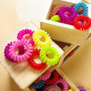 Accesorios para el cabello más vendidos: ligas para el cabello tipo cable telefónico, ligas para el cabello tipo banda telefónica, ligas para el cabello básicas, accesorios coreanos al por mayor. - Product Image 5