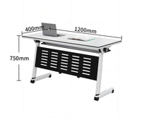 Table de bureau à domicile, table d'étude, bureau de conférence écologique, table de formation scolaire double pour étudiants avec plaque frontale