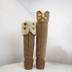 Stivali di Pelliccia Personalizzati di Alta Qualità per Donne, Scarpe Invernali Calde in Lana d'Agnello, Stivali da Neve in Pelliccia per Ragazze - Product Image 4