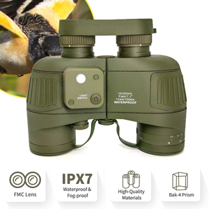 Jumelles étanches 10X50 avec boussole de navigation et télémètre pour la chasse et les activités de plein air - Product Image 2