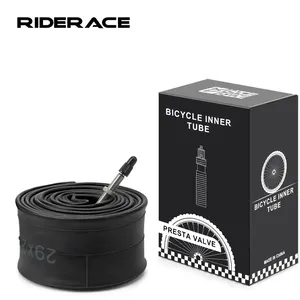 Cámara de aire RIDERACE para bicicleta 20 26 27.5 <span class=keywords><strong>29</strong></span> 17.5/2.125/2.4 <span class=keywords><strong>MTB</strong></span>, neumático de bicicleta de montaña 48mm AV F/V Válvula Schrader Presta, caucho butílico - Product Image 1