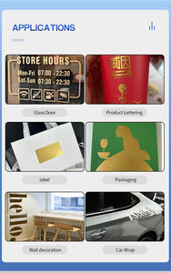 Rollo adhesivo de vinilo de PVC dorado y plateado mate, vinilo de corte de Color, decoración Exterior autoadhesiva para grabado, plotter de corte de ventanas - Product Image 2