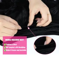 Extensions de cheveux humains brésiliens Remy non traités, ondulés, bouclés, type Deep Wave, Micro-Link, 28, 30, 32 pouces, 1/3 Tissage