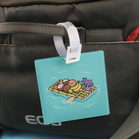 Étiquette de bagage en acrylique personnalisable avec dessin animé |   Étiquette de sac anime vierge pour impression par sublimation DIY
