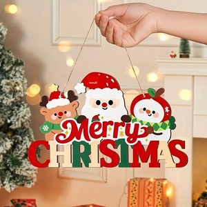 Nouveaux ornements de Noël en bois de Chine pour la décoration murale intérieure, modèle <span class=keywords><strong>Z82</strong></span> - Product Image 4