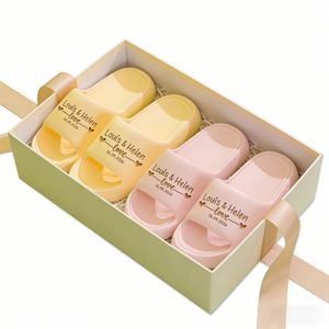 Pantoufle de mariage personnalisée avec nom et date gravés, chaussures d'intérieur en mousse, cadeau pour demoiselle d'honneur ou enterrement de vie de jeune fille - Product Image 4