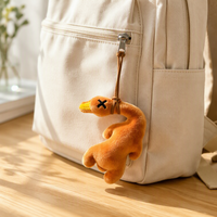 Pendentif Canard en Peluche Mignon, Porte-clés Animal en Peluche Dessin Animé, Breloque de Sac, Accessoire Souple