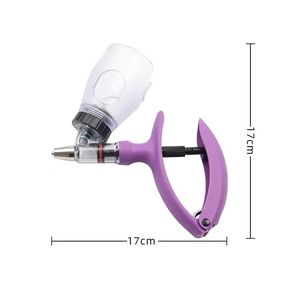 <span class=keywords><strong>Seringue</strong></span> continue à dose réglable 5ml pistolet d'injection de vaccin vétérinaire en <span class=keywords><strong>plastique</strong></span> violet pour gros animal pour bétail - Product Image 4