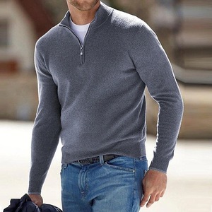 Suéter de <span class=keywords><strong>Hombre</strong></span> Personalizado, Tejido, Grueso, <span class=keywords><strong>Cuello</strong></span> Semi-<span class=keywords><strong>Alto</strong></span>, Manga Larga, Lana, Talla Grande - Product Image 1