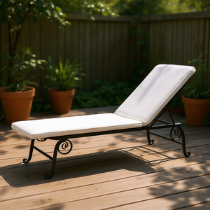 เบาะรองนั่งกลางแจ้งนาดีนสีขาวทรงสี่เหลี่ยมผืนผ้าถอดซักได้ทุกฤดูกาล - Product Image 2