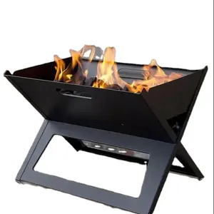 Drawer-type Charcoal Grill Used In Multi-scene Camping Parties Rectangular Portable Folding Bbq Grill