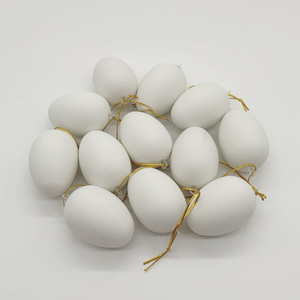 12pcs <span class=keywords><strong>Oeufs</strong></span> <span class=keywords><strong>de</strong></span> Pâques en plastique peints et abordables pour le bricolage - Product Image 3