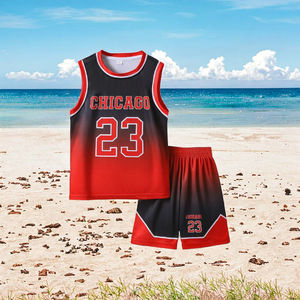 男士定制速干无袖篮球运动服透气 OEM 定制制服套装 100% 涤纶 - Product Image 3