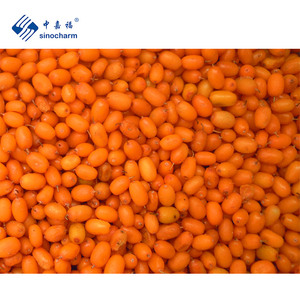 Sinocharm Kosher Frutas saludables Buena calidad Tamaño grande IQF Todo Seabuckthorn Berry 10kg Bulk Frozen Sea Buckthorn de China - Product Image 3