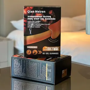 Xiongseng Factor Deer Whip Bonbons gommeux Suppléments à base de plantes Tonique masculin Adulte 60 têtes Croissance des cheveux en stock Produit authentique - Product Image 3