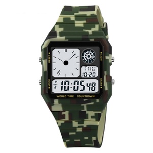 Nouvelle montre sport numérique pour homme, étanche 5ATM, alarme, multifonctionnelle, bracelet en PU, montre sport personnalisée étanche 2347 - Product Image 4