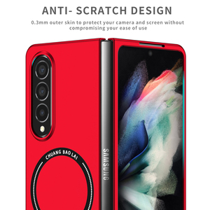 Funda de teléfono móvil plegable con anillo magnético de carga inalámbrica, carcasa plegable para Samsung <span class=keywords><strong>Galaxy</strong></span> Z, 4 TPU, Color caramelo, nueva moda - Product Image 4