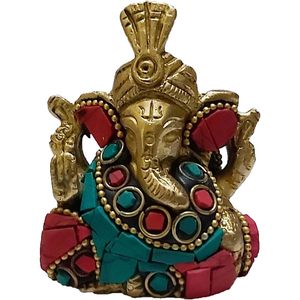 PARIJAT Handicrafts Lord Ganesha <b>Statue</b> Brass Metal Pooja Idol <b>Religious</b> Home Decor Pujari Showpiece (Ganesha-10) - Product Image 1