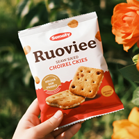 Échantillon gratuit imprimé personnalisé Emballage en plastique pour biscuits et biscuits Pochette scellée à l'arrière Paquet en mylar étanche à l'humidité et au soleil