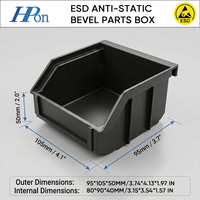 Boîte à pièces en plastique durable et anti-électrostatique Haoputon 95*105*50mm pour la ligne d'assemblage électronique, idéale pour le stockage de petites composants