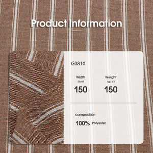 Tela de Camisa con Aspecto de Lino Crepé de 150 g/m², 100 % Poliéster, Teñida con Hilo, Efecto Arrugado, Tejido a Rayas para Ropa de Primavera - Product Image 2