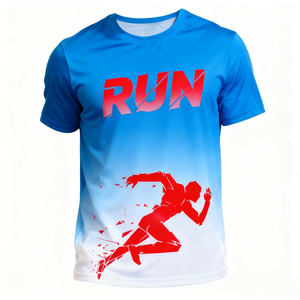 Factory Direct Quick Dry Crew Neck Running T Shirt Sublimation Transfer Print <b>Sports</b> <b>Short</b> Sleeve Bulk Customization - Product Image 2