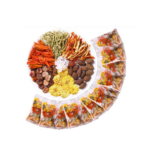 ชาดอกไม้เพื่อสุขภาพแบบซอง ตราสินค้าส่วนตัว หลัวฮั่นกั๋วและเปลือกส้มเก๊กฮวย ลิลลี่เหลียงชา ช่วยขับสารพิษและบำรุงร่างกาย - Product Image 1