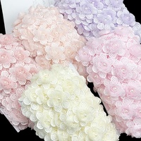 Nouvelle dentelle française soluble dans l'eau, broderie florale, accessoires, perles, voile, vêtements pour enfants, rideaux, dentelle DIY