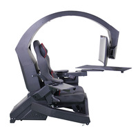 IW-320 Zero Gravity Recline Workstation Chair GIMI Gaming COCKPIT , Works Triple FIVE Monitor Tilting Rig Imperator VR IW320