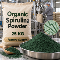 Poudre de spiruline biologique en gros pour l'emballage personnalisé, la poudre verte pour les pâtes et le développement de produits alimentaires