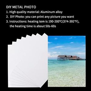 แผ่นโลหะสำหรับพิมพ์ภาพแบบซับลิเมชั่น ขนาด 8x10 นิ้ว หนา 0.45 มม. แผ่นอะลูมิเนียมสำหรับทำป้ายภาพ แผ่นโลหะสำหรับติดผนังแบบซับลิเมชั่น (สีขาว) - Product Image 6