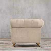 Bouton-touffetage Exquis Amovible avec Roues Arnchair Chambre Doux Canapé Siège Hôtel Salon Fauteuil Meubles