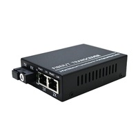 Convertisseur de média fibre optique monomode Gigabit NETLINK/OEM FTTH 4G 1 fibre 2 RJ45 Ethernet Garantie 2 ans