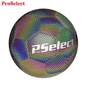 Proselect虹色ストックPUレザーサッカー、人工皮革サッカーボールPu素材