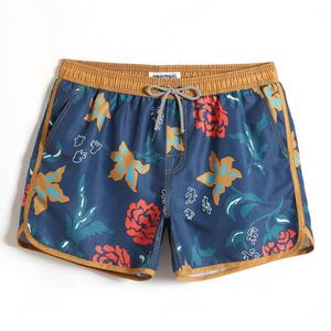 Shorts de bain en polyester personnalisés, séchage rapide, sublimation, décontractés, vacances d'été, shorts en maille pour hommes - Product Image 2