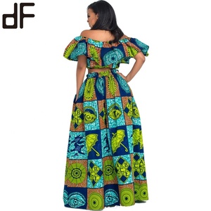 Abiti e Gonne Africane alla Moda per Donna, Gonna Lunga Plissettata Elasticizzata, Gonna Dashiki Africana Stampata per Adulti <span class=keywords><strong>DF</strong></span> - Product Image 2