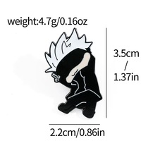 Badges en métal de personnages d'anime japonais, imperméables et durables, imprimés de dessins animés, vente en gros, best-seller